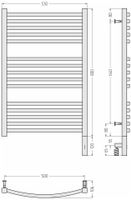 Полотенцесушитель электрический Сунержа Аркус 3.0 800х500 МЭМ правый Без покрытия арт-00-5705-8050 — фото 3, Электрические полотенцесушители