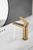 Смеситель для раковины BELZ , брашированное золото арт-B10715-5 — фото 6, Смесители для раковины