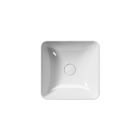 раковина накладная NUBES 38x38 без перелива белый арт-903811 — фото 1, Раковины накладные