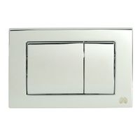 METAL DUAL Клавиша двойная универсальная h163x243 мм.(металл), хром арт-20462 — фото 1, Кнопки смыва