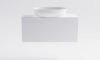 Товар: Тумба М-40 90см 1ящ белый матовый/волна, раковина Атрия бел глянец, столешница Solid бел матовый арт-4631177714870 - фото 4 Тумба М-40 90см 1ящ белый матовый/волна, раковина Атрия бел глянец, столешница Solid бел матовый арт-4631177714870 — фото 4, Тумбы с раковиной