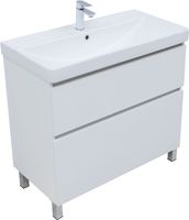 Товар: Тумба под раковину Aquanet Вега 90 напольная, белый глянец 00344124 - фото 3 Тумба под раковину Aquanet Вега 90 напольная, белый глянец 00344124 — фото 3, Тумбы под раковину