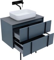 Тумба под раковину Allen Brau Reality 80 1.32005.BGM синий матовый — фото 3, Тумбы под раковину