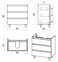 Тумба под раковину арт-VIC-07080-50-03Я — фото 5, Тумбы под раковину