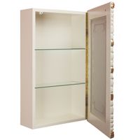 Товар: BELLA Витрина подвесная, стекл.дверь DX L58,5xh99xP25 cm, стекло матовое с декором, Avorio Dorato 21254 - фото 2 BELLA Витрина подвесная, стекл.дверь DX L58,5xh99xP25 cm, стекло матовое с декором, Avorio Dorato 21254 — фото 2, Шкафы для ванной