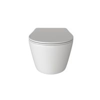 Унитаз подвесной Grossman (495х365х360) безободковый,белый с тонкой крышкой,микролифт,1 место арт-GR-4459S — фото 1, Подвесные унитазы