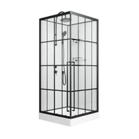 Товар: Душевая кабина Niagara Standart ST90/15QL/KL/BKT (90х90х225) низкий поддон(15см),черный,стекло прозрачное,3 места - фото 8 Душевая кабина Niagara Standart ST90/15QL/KL/BKT (90х90х225) низкий поддон(15см),черный,стекло прозрачное,3 места — фото 8, Душевые кабины