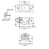 Унитаз GLOBO STONE подвесной безободковый цвет белый STS07BI — фото 3, Подвесные унитазы