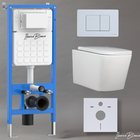 Комплект 3в1 IBERICA BLANCA инсталляция SILENCIO, унитаз TOLEDO ALTO белый, кнопка смыва INOX-C белый матовый (IB001.TLA.234.111) — фото 1, Комплекты унитаз + инсталляция