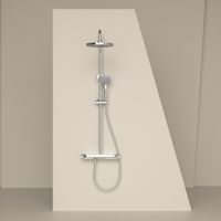 Товар: Душевая стойка Sancos Teo c термостатом, встроенным изливом, полкой и с регулировкой по высоте штанги, цвет хром, арт. SC11002CH - фото 2 Душевая стойка Sancos Teo c термостатом, встроенным изливом, полкой и с регулировкой по высоте штанги, цвет хром, арт. SC11002CH — фото 2, Душевые стойки