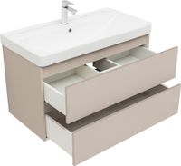 Товар: Тумба с раковиной Aquanet Вега 2.0 90 2 ящ. цв.бежевый (раковина Flat) 00344773 - фото 5 Тумба с раковиной Aquanet Вега 2.0 90 2 ящ. цв.бежевый (раковина Flat) 00344773 — фото 5, Тумбы с раковиной