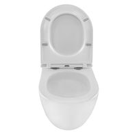 Унитаз подвесной Azario PRO (круглый) СКРЫТОЕ ТОРНАДО безободковый унитаз в комплекте с сидением микролифт скрытая система смыва 490*370*360 мм арт-PRO-0001 UQ3 — фото 4, Подвесные унитазы