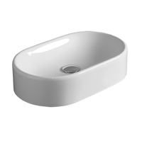 Раковина SIMAS FLOW накладная без отверстий цвет белый FL13 — фото 1, Раковины накладные