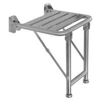 Сиденье для душа с двумя ножками для дополнительной опоры из нержавеющей стали матовой, шт 15045.S — фото 1, Сиденья