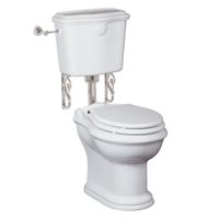 IMPERO Комплект унитаз напольный выпуск в стену, бачок низкий с кнопкой хром, белый (БЕЗ КРЫШКИ) 30357 — фото 1, Напольные унитазы