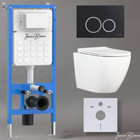 Комплект 3в1 IBERICA BLANCA инсталляция SILENCIO, унитаз BILBAO ALTO белый, кнопка смыва ESTI-O черный матовый (IB001.BLA.231.822) — фото 1, Комплекты унитаз + инсталляция