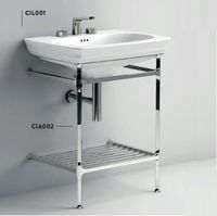 Консоль Artceram Civitas металлическая с сетчатой полкой для раковины цвет хром арт-CIA002 71 — фото 1, Консоли для раковины