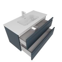 Товар: AQ77100-MG Комплект мебели: Тумба 100см ВЕГА с раковиной AQ4100-00, 2 ящика, цвет серый мат - фото 2 AQ77100-MG Комплект мебели: Тумба 100см ВЕГА с раковиной AQ4100-00, 2 ящика, цвет серый мат — фото 2, Тумбы с раковиной