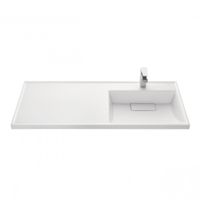 Раковина ЛОНДРИ 120, правая, белая арт-1A72243KLH010 — фото 6, Раковины встраиваемые сверху