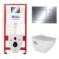 КОМПЛЕКТ TECE + BIEN: 9400412 Инсталляция для подвесного унитаза TECE + Bien HARMONY Унитаз подвесной безободковый с функцией биде с гигиеническим покрытием в комплекте с тонким сиденьем микролифт HRKA052N2VP1W5000+VTMU11W5W5HB0 арт-TC412N2VP1 — фото 2, Комплекты унитаз + инсталляция