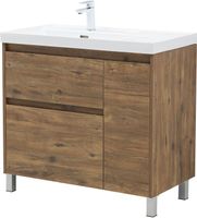 Тумба под раковину Aquanet Nova Lite 2.0 90 напольная, дуб рустикальный, левая 00346346 — фото 6, Тумбы под раковину