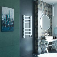 Полотенцесушитель электрический Grota Nosto 430х1000 белый Nosto 430х1000 RAL9016 EL — фото 2, Электрические полотенцесушители