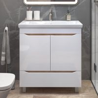 Тумба под раковину VIGO Grani 80 напольная дуб золотой (286 дуб золотой) — фото 2, Тумбы под раковину