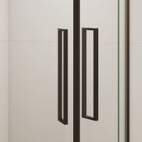 Душевой уголок RGW SV-53B 80x80, полукруглый, профиль черный, стекло прозрачное/6 мм, арт-06325388-14 — фото 6, Душевые уголки четверть круга