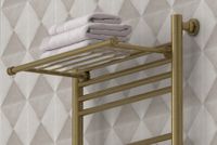 Полка прямая Полка Сунержа прямая 4П / L 370 Состаренная латунь арт-051-2012-4370 — фото 1, Полки для полотенец