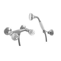 BRILLIANCE - смеситель для душа, с лейкой и подвижным держателем арт-BRILLIANCE180.5/2 — фото 1, Смесители для душа с лейкой