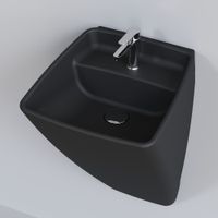 Раковина Ambassador Benefit (475*485*725) ЧЕРНАЯ МАТОВАЯ арт-206T20201 — фото 6, Раковины подвесные