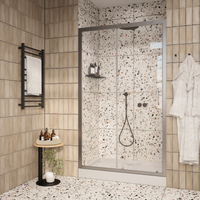 Товар: Дверь душевая в нишу Ceruttispa (120х195) арт-GLORIA D120 - фото 6 Дверь душевая в нишу Ceruttispa (120х195) арт-GLORIA D120 — фото 6, Раздвижные душевые двери