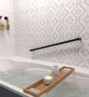 Поручень прямой Поручень Сунержа прямой d 28 мм / L 800 Матовый чёрный арт-31-3012-0800 — фото 2, Поручни для ванной