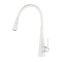 Смеситель для кухни с гибким изливом и режимом "душ" Rose , белый арт-R213C — фото 1, Смесители для кухни