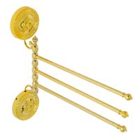 MONTECARLO Полотенцедержатель тройной поворотный, L35 cм. золото 31787 — фото 1, Полотенцедержатели