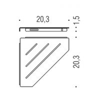 Душевая полка COLOMBO DESIGN ANGOLARI B9655 угловая цвет хром — фото 2, Полки