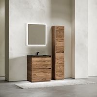 Тумба под раковину SANCOS Libra Floor напольная, 690х450х840, c двумя ящиками оснащенными доводчиками, дуб чарльстон, арт. арт-LB70FECH — фото 11, Тумбы под раковину