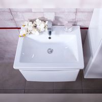 Тумба под раковину подвесная Бриклаер ВЕГА белый , 60 см арт-4627125414053 — фото 4, Тумбы с раковиной