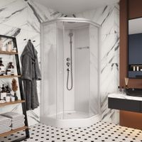 Ограждение VIVA90B N душевое Ceruttispa без поддона (90x90x195) — фото 2, Прямоугольные душевые уголки