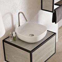 Раковина Scarabeo GLAM накладная без перелива без отверстий цвет белый матовый арт-1806 41 — фото 3, Раковины накладные