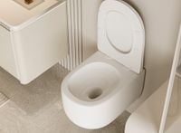 Унитаз ABBER Bequem подвесной белый матовый, безободковый, смыв торнадо арт-AC1104TMW — фото 5, Подвесные унитазы