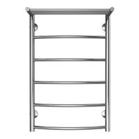 Полотенцесушитель водяной AZARIO VERONA 500/800 с полкой, 5 секций, нижнее/диагональное подключение, 1/2", хром арт-AZ04158P — фото 5, Водяные полотенцесушители