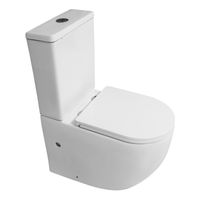 Унитаз напольный Azario Blanco безободковый, в комплекте с бачком и сиденьем микролифт, дюропласт 820*630*360 арт-AZ-T003B-R — фото 1, Напольные унитазы