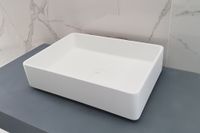 Раковина накладная ABBER Stein AS2634 белая матовая — фото 4, Раковины накладные