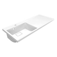 Раковина Azario Paola Magenta 1100 L левосторонняя, литьевой мрамор, белый арт-CS00078450 — фото 10, Раковины встраиваемые сверху