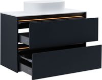 Тумба под раковину Allen Brau Activity 100 1.34014.AM антрацит матовый/олива браш — фото 11, Тумбы под раковину