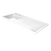 Раковина Azario Paola Magenta 1100 L левосторонняя, литьевой мрамор, белый арт-CS00078450 — фото 4, Раковины встраиваемые сверху