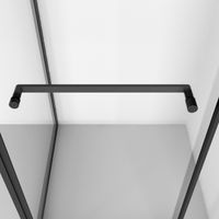 Душевое ограждение Niagara Nova NG-6833-34ВLACK (90х90х195) квадрат,черный матовый,двери раздвижные,стекло прозрачное,1 место NG-6833-34BLACK — фото 7, Квадратные душевые уголки