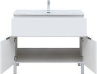 Мебель для ванной Aquanet Алвита New 100 1 ящик, 2 дверцы, белый матовый 00274184 — фото 11, Комплекты мебели для ванной