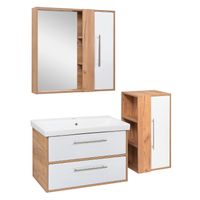 Зеркальный шкаф MELBOURNE 80 /универсальный/дуб/белый/ AQUA DE MARCO 1080WCMEL/V.2.0 — фото 7, Зеркальные шкафы в ванную